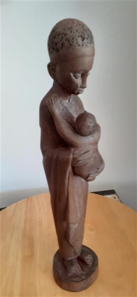 Grote foto afrikaanse vrouw met kind in draagzak antiek en kunst niet westerse kunst
