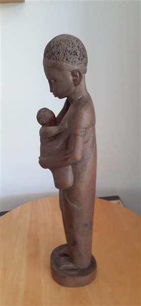 Grote foto afrikaanse vrouw met kind in draagzak antiek en kunst niet westerse kunst