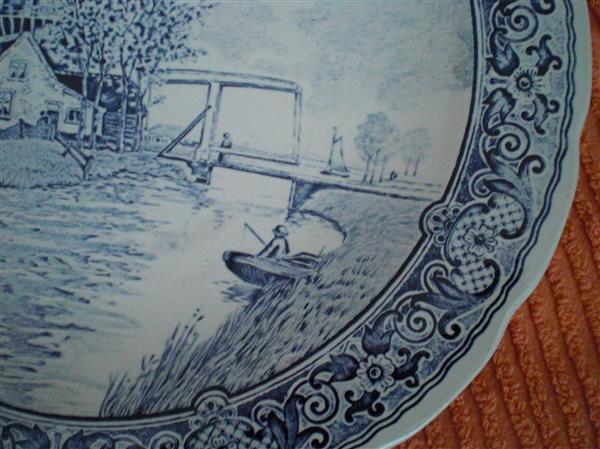 Grote foto mooi delfts blauw wandbord antiek en kunst wandborden en tegels