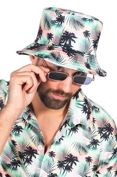 Grote foto hawaii bucket hat palmboom verzamelen overige verzamelingen