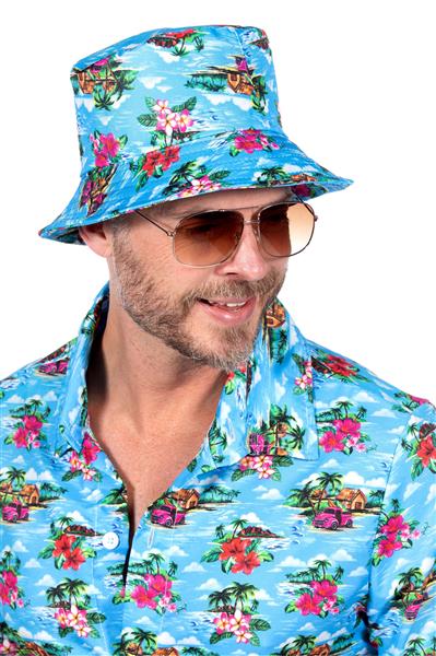 Grote foto hawaii bucket hat blauw verzamelen overige verzamelingen