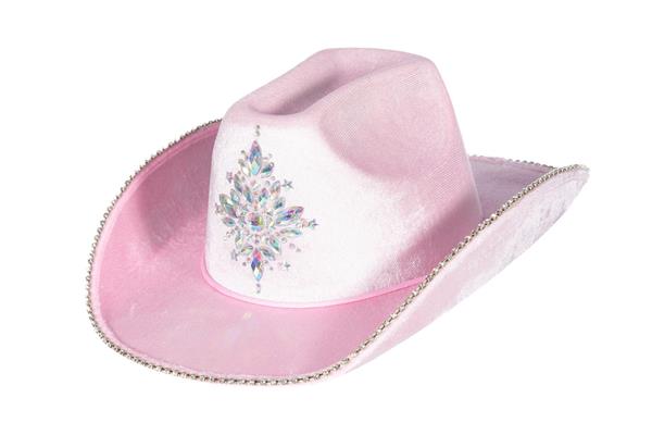 Grote foto cowboy hoed lichtroze dames strass steentjes verzamelen overige verzamelingen