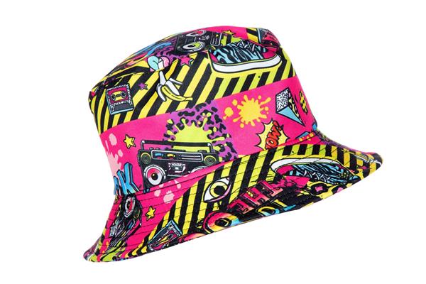 Grote foto neon 80s bucket hat verzamelen overige verzamelingen