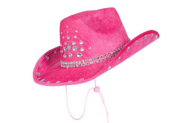 Grote foto cowboy hoed roze dames strass steentjes verzamelen overige verzamelingen
