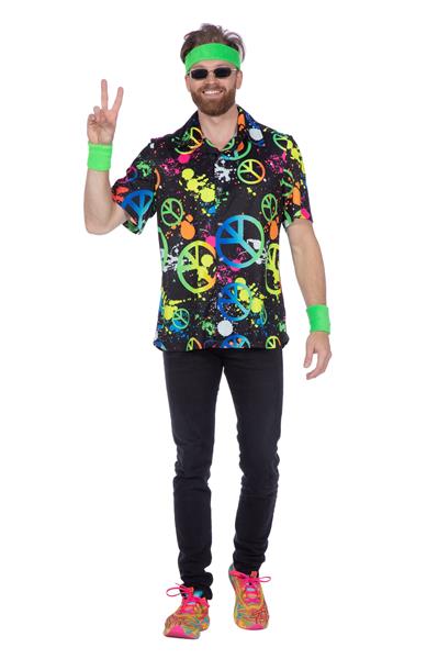 Grote foto hippie 60s blouse heren neon verzamelen overige verzamelingen