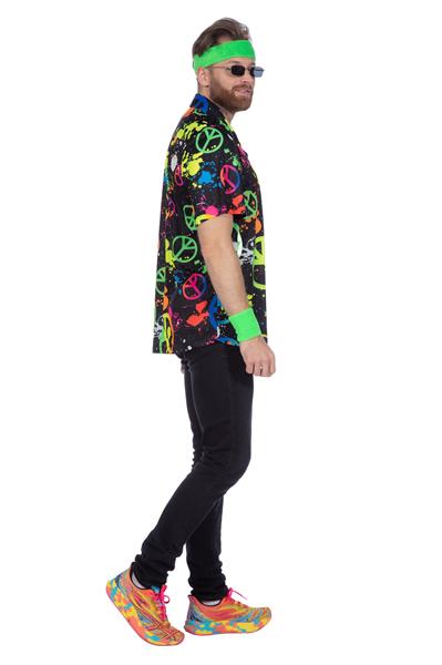 Grote foto hippie 60s blouse heren neon verzamelen overige verzamelingen