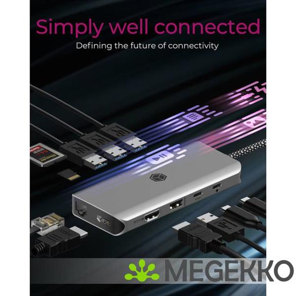 Grote foto icy box ib dk4061 cpd bedraad usb 3.2 gen 1 3.1 gen 1 type c grijs computers en software overige computers en software