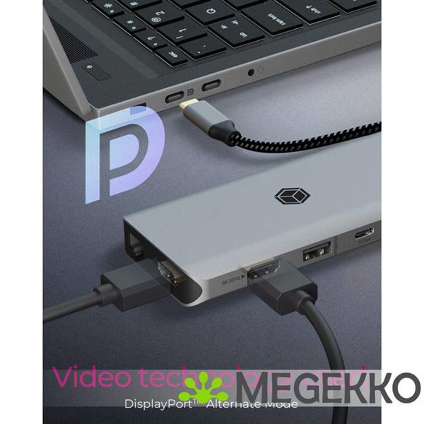 Grote foto icy box ib dk4061 cpd bedraad usb 3.2 gen 1 3.1 gen 1 type c grijs computers en software overige computers en software