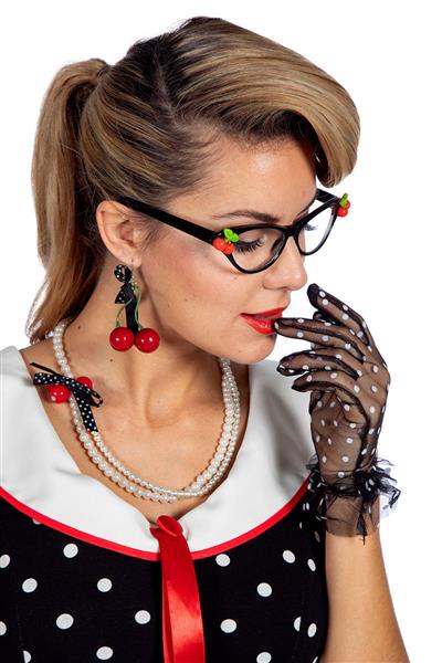 Grote foto set rockabilly bril handschoenen ketting oorbel verzamelen overige verzamelingen