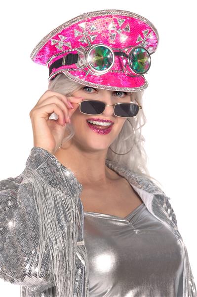 Grote foto burning man pet neon roze goggles verzamelen overige verzamelingen