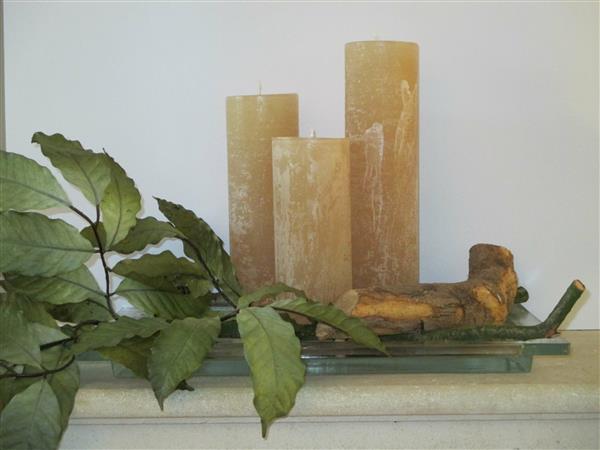 Grote foto krulkaarsen bika kaarsen set van 3 jute 333103 huis en inrichting woningdecoratie