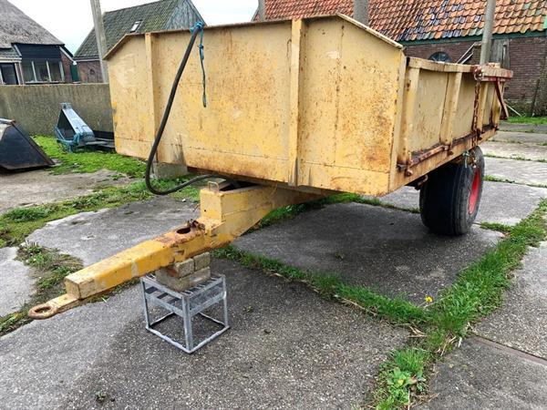 Grote foto kiepwagen enkel as 5 tons wagen agrarisch aanhangwagens