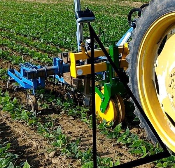 Grote foto maintech bok op camera besturing agrarisch cultivators en woelers