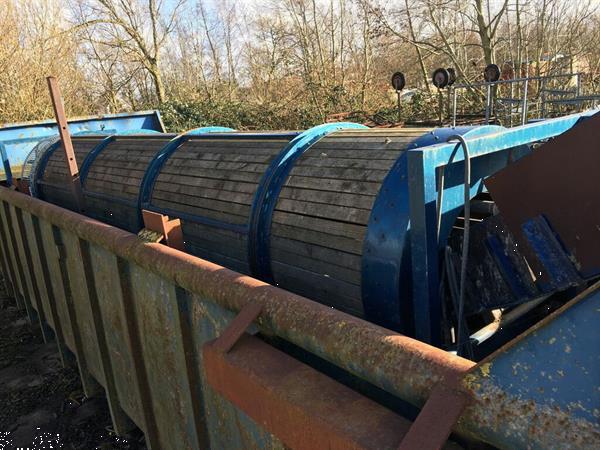 Grote foto mobiele spoeltrommel 7 meter lang agrarisch oogstmachines