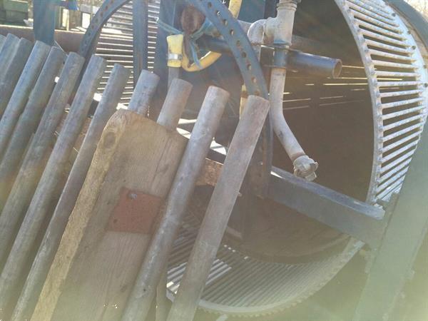 Grote foto mobiele spoeltrommel 7 meter lang agrarisch oogstmachines