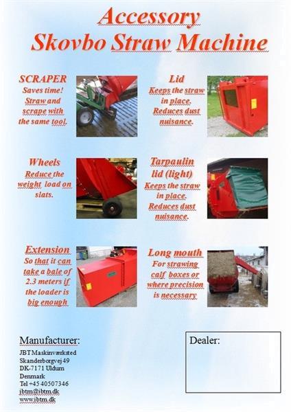 Grote foto skovbo stroverdeler straw blower strohverteiler agrarisch algemeen
