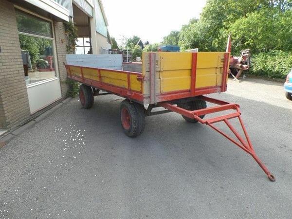 Grote foto landbouwwagen 4 wiel met opzetschotten agrarisch algemeen