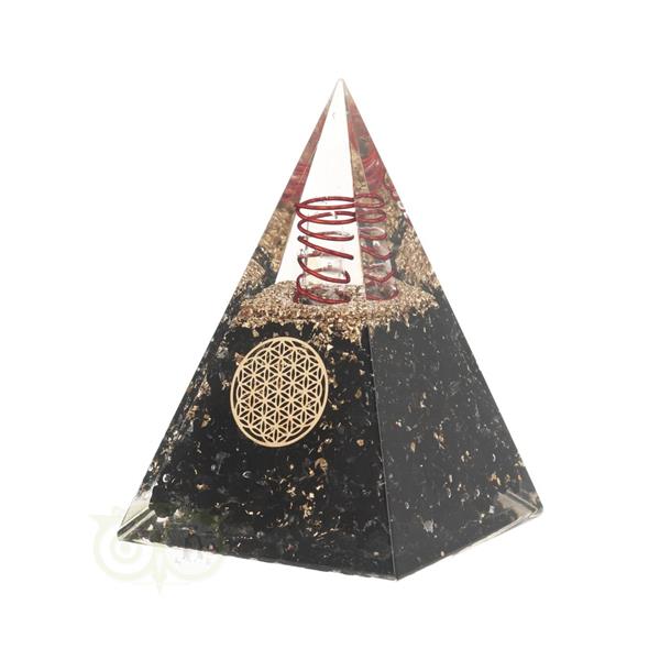 Grote foto orgoniet piramide toermalijn bloem des levens 5 x 5 x 8 cm verzamelen overige verzamelingen