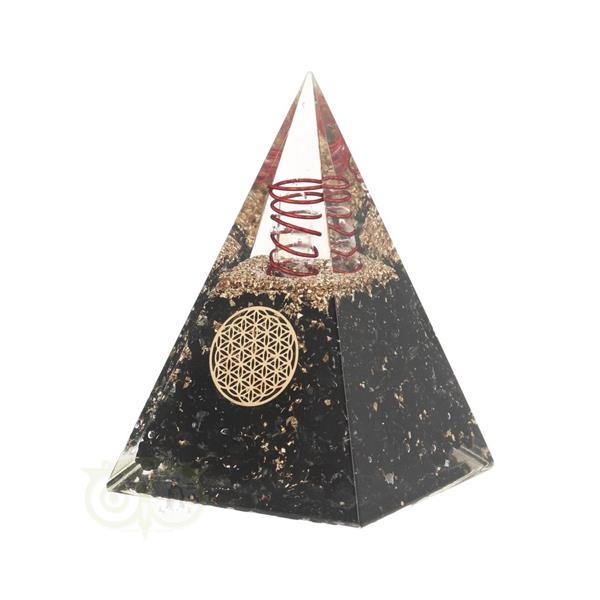 Grote foto orgoniet piramide toermalijn bloem des levens 5 x 5 x 8 cm verzamelen overige verzamelingen