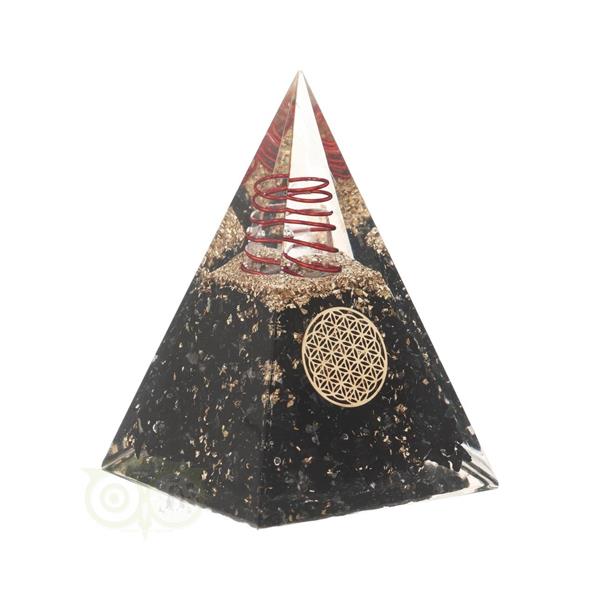 Grote foto orgoniet piramide toermalijn bloem des levens 5 x 5 x 8 cm verzamelen overige verzamelingen