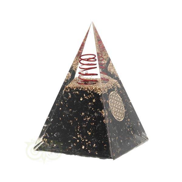 Grote foto orgoniet piramide toermalijn bloem des levens 5 x 5 x 8 cm verzamelen overige verzamelingen