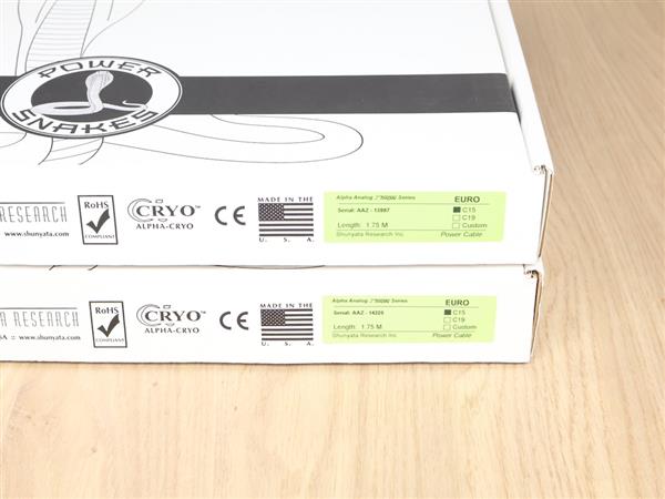 Grote foto shunyata research z tron alpha analog audio power cables 1 75 metre 2 available audio tv en foto onderdelen en accessoires