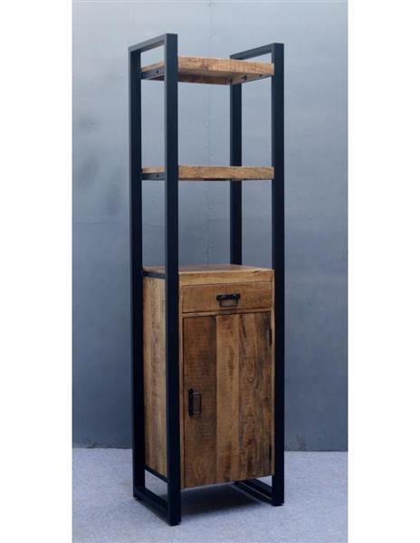 Grote foto boekenkast britt 1 deur 1 lade 55x40x200 cm huis en inrichting eettafels