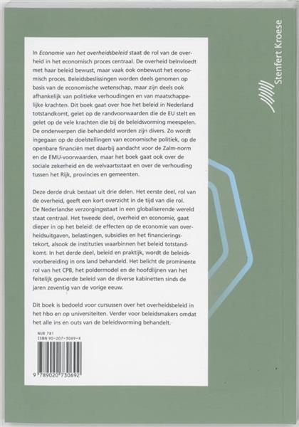 Grote foto economie van het overheidsbeleid boeken overige boeken