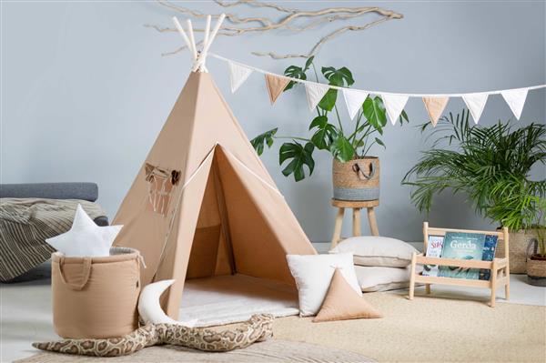 Grote foto tipi tent caramel met accessoires caramel speelmat en 2 kussens driehoek en vierkant kinderen en baby overige