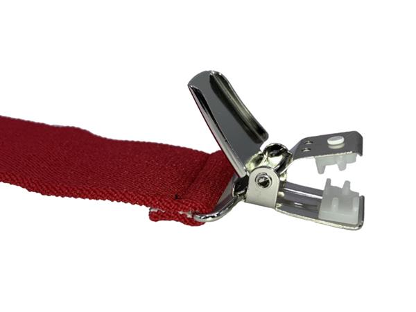 Grote foto rode bretels met 4 extra sterke clips kleding dames riemen
