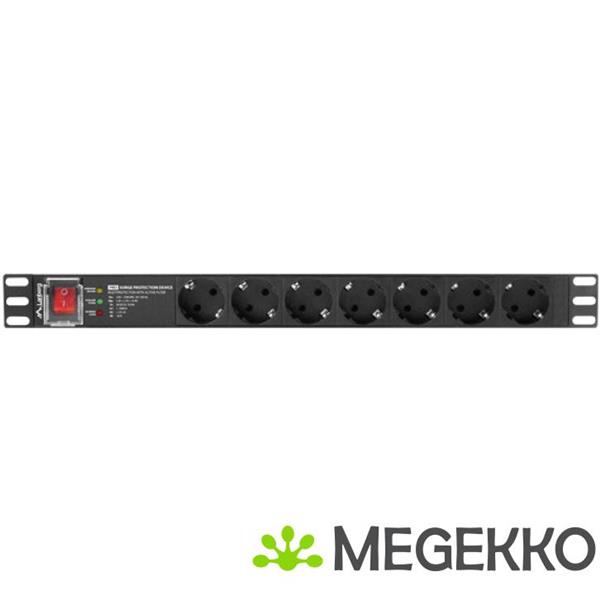 Grote foto lanberg pdu pro 07f 0200 bk energiedistributie 6 ac uitgang en 1u zwart computers en software overige