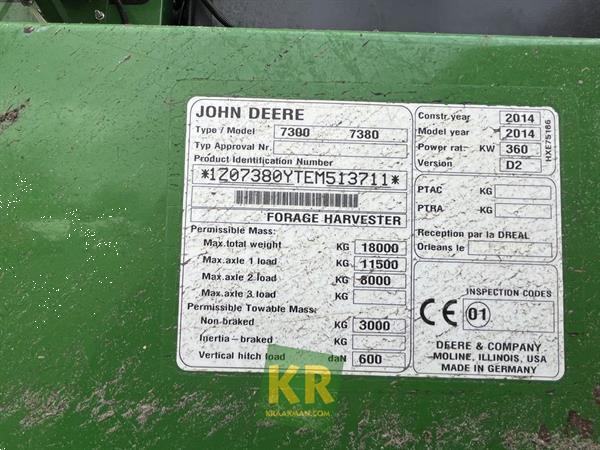 Grote foto john deere 7380 62849 agrarisch hakselaars
