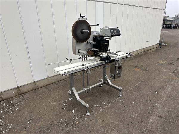 Grote foto collamat 8600 etiketteerder etiketteermachine etiketteermachine boven etiketteren met transportband agrarisch tuinbouw