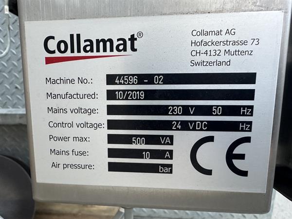 Grote foto collamat 8600 etiketteerder etiketteermachine etiketteermachine boven etiketteren met transportband agrarisch tuinbouw