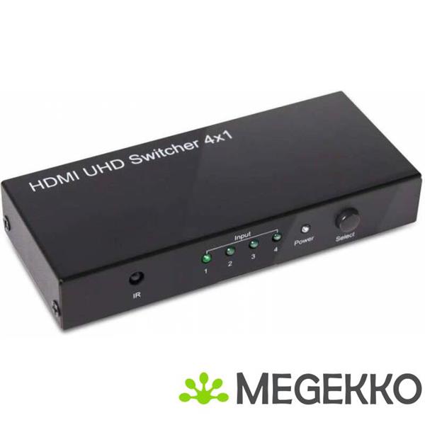 Grote foto club3d hdmi 2.0 uhd switchbox 4 ports computers en software netwerkkaarten routers en switches