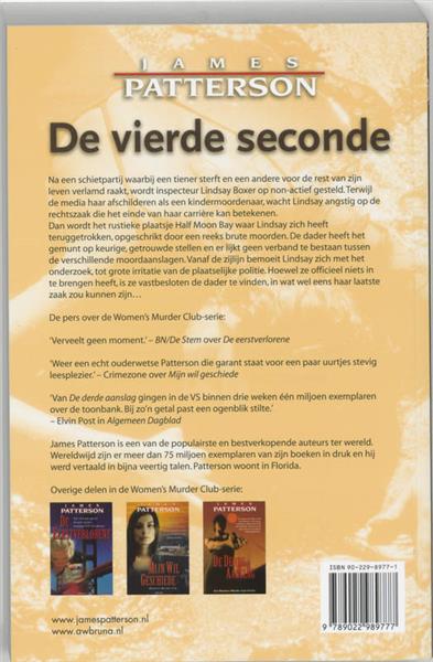Grote foto de vierde seconde women murder club serie 4 boeken thrillers