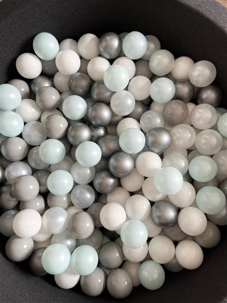 Grote foto ballenbad cotton 90x30cm graphite excl ballen kinderen en baby overige