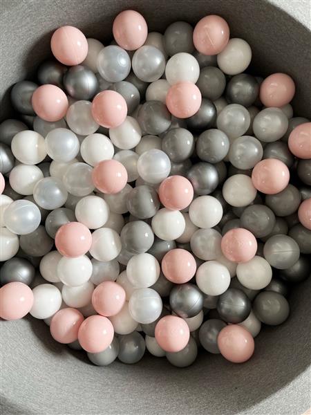 Grote foto ballenbad cotton 90x30cm grey excl ballen kinderen en baby overige