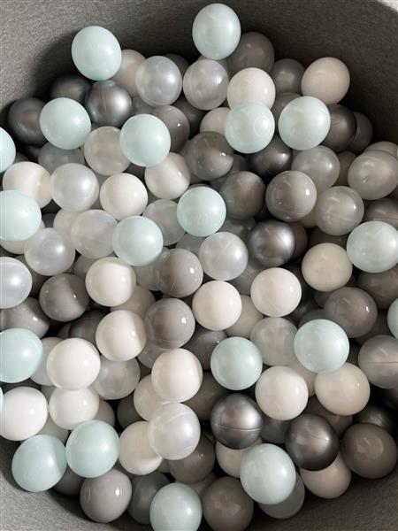 Grote foto ballenbad cotton 90x30cm grey excl ballen kinderen en baby overige