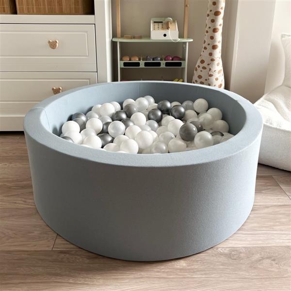 Grote foto ballenbad cotton 90x30cm blauw excl ballen kinderen en baby overige