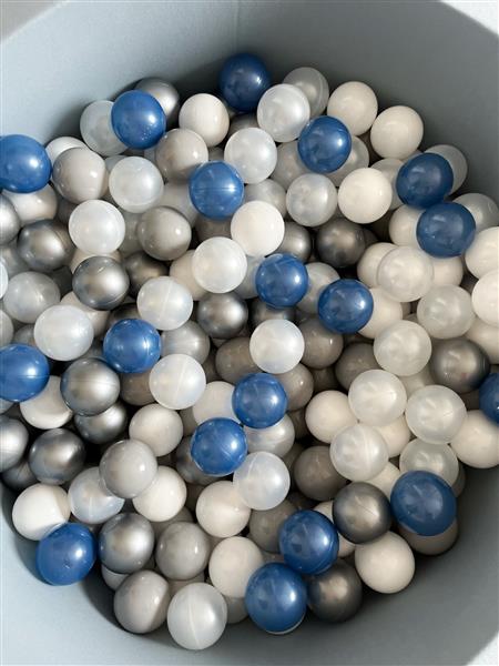 Grote foto ballenbad cotton 90x30cm blauw excl ballen kinderen en baby overige