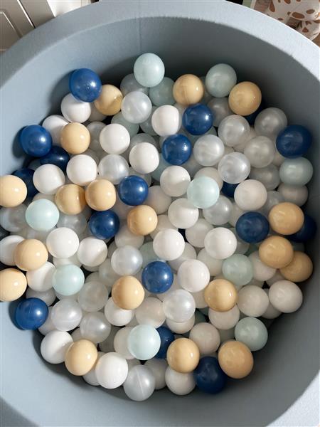 Grote foto ballenbad cotton 90x30cm blauw excl ballen kinderen en baby overige