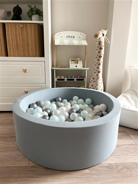 Grote foto ballenbad cotton 90x30cm blauw excl ballen kinderen en baby overige