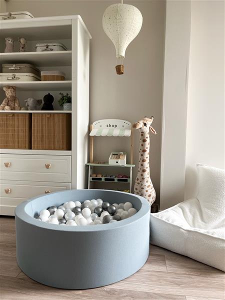 Grote foto ballenbad cotton 90x30cm blauw excl ballen kinderen en baby overige