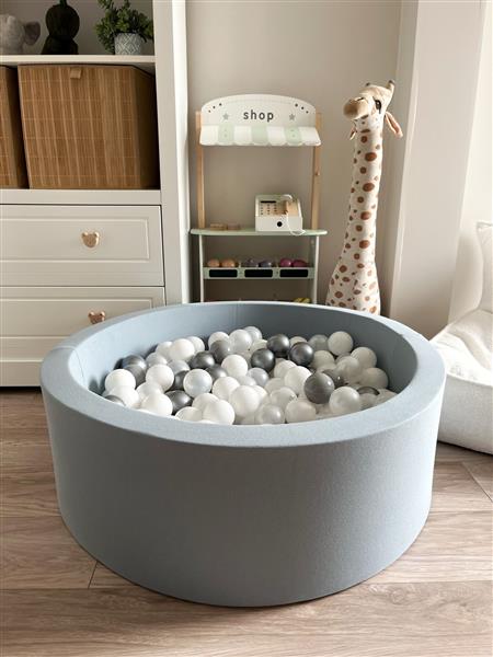Grote foto ballenbad cotton 90x30cm blauw excl ballen kinderen en baby overige