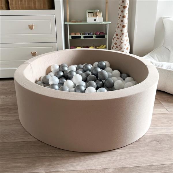 Grote foto ballenbad cotton 90x30cm beige excl ballen kinderen en baby overige