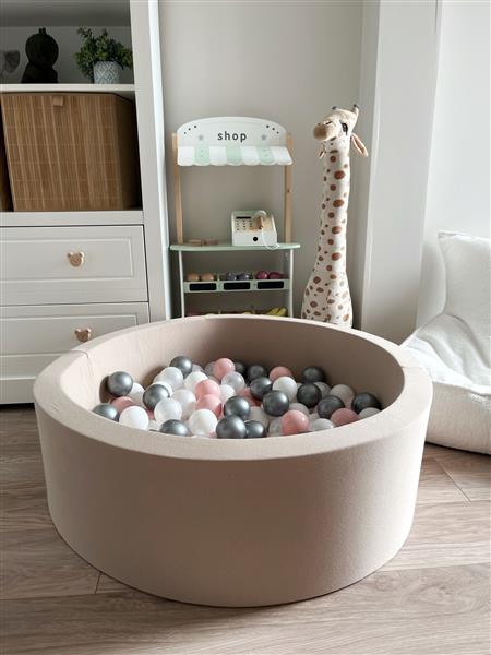 Grote foto ballenbad cotton 90x30cm beige excl ballen kinderen en baby overige