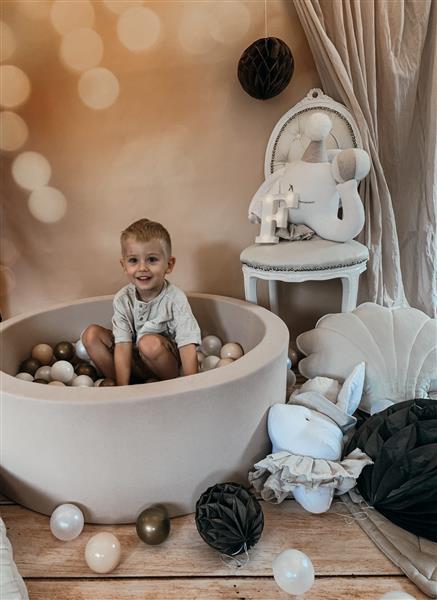 Grote foto ballenbad cotton 90x30cm beige excl ballen kinderen en baby overige