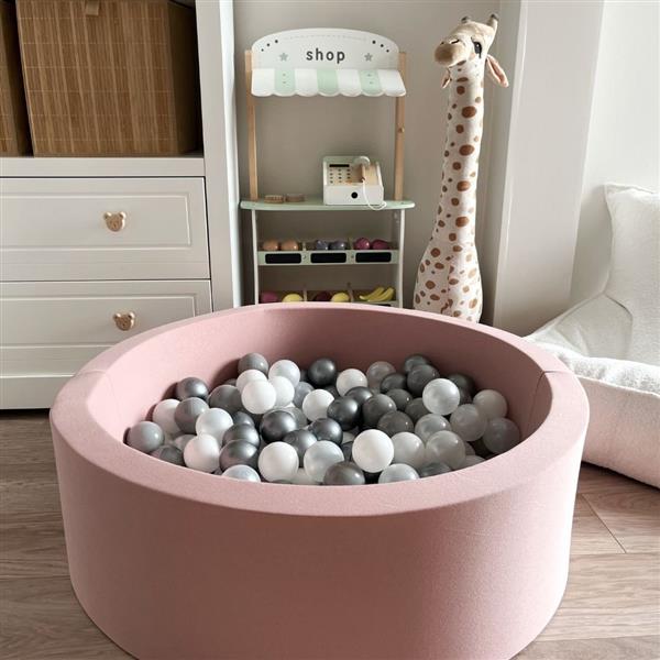 Grote foto ballenbad cotton 90x30cm pink excl ballen kinderen en baby overige