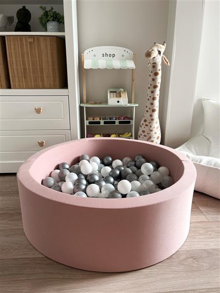 Grote foto ballenbad cotton 90x30cm pink excl ballen kinderen en baby overige